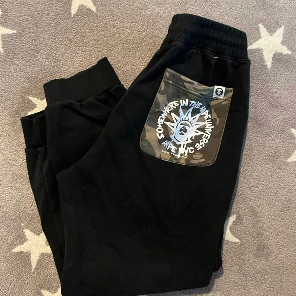 Authentic aape bape by bathing ape joggers sweatpants size large